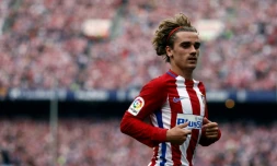 L'attaquant de l'Atletico Madrid Antoine Griezmann face à l'Athletic Bilbao, le 21 mai 2017 à Vicente Calderon