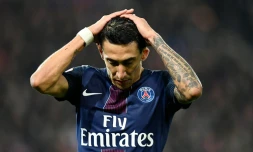 Le Parisien Angel Di Maria contre l'OM en Ligue 1, au Parc des Princes, le 23 octobre 2016