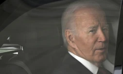 Le président américain Joe Biden arrive au centre des congrÚs de Lima, le 16 novembre 2024