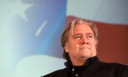 Photo archive du 22 mai 2018 montrant Steve Bannon, ex-conseiller du président Donald Trump, à Prague