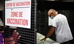 Centre de vaccination Ă Garlan, dans le FinistĂšre (Ouest de la France), le 31 mai 2021