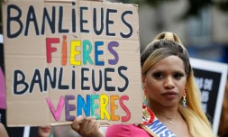 Une participante à la "marche des fiertés des banlieues", à Saint-Denis, en Seine-Saint-Denis, le 4 juin 2022
