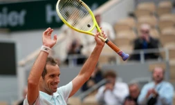 Richard Gasquet après sa victoire au premier tour de Roland-Garros face à son compatriote Terence Atmane, le 26 mai 2025 à Paris