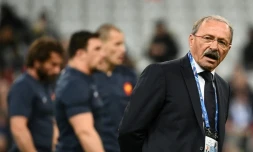 Le sélectionneur du XV de France, Jacques Brunel, avant le test-match face à l'Afrique du Sud, au Stade de France, le 10 novembre 2018