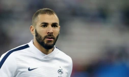 L'attaquant international français Karim Benzema avant un match amical face à l'Arménie, le 8 octobre 2015 à Nice