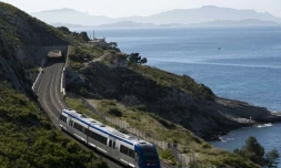 Le train de la côte Bleue le 20 mai 2021 près de Marseille