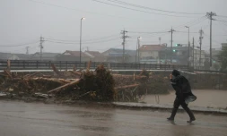 La ville de Wajima, au Japon, touchée par des inondations, le 22 septembre 2024