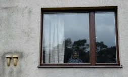 Une femme qui a fui son pays a trouvé refuge dans un centre pour demandeurs d'asile, le 3 mars 2016, à Berlin