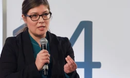 Sara Olsvig, directrice de l'Unicef au Groenland, en novembre 2014 à Nuuk