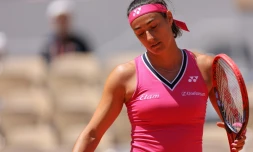 La Française Caroline Garcia pendant son match contre la Russe Anna Blinkova au 2e tour de Roland-Garros le 31 mai 2023 à Paris