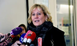 Nadine Morano au siège du parti Les Républicains le 29 novembre 2016 à Paris