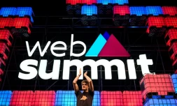 Le co-fondateur du Web Summit Paddy Cosgrave lors de la cérémonie de clôture de l'évènement, le 9 novembre 2017 à Lisbonne