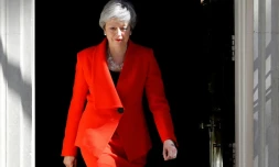 La PremiÚre ministre britannique Theresa May lors de l'annonce de sa démission, le 24 mai 2019 à Londres