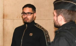 Jawad Bendaoud arrive au palais de justice de Paris pour son procès en appel, le 21 novembre 2018