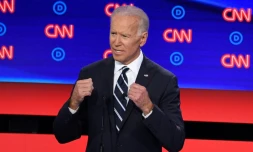L'ex-vice président américain Joe Biden, lors du deuxième débat démocrate, le 31 juillet 2019 à Detroit