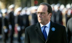 Le président François Hollande lors de la commémoration de l'armistice le 11 novembre 2016 à Paris