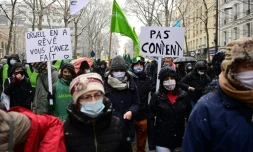 Manifestation contre la proposition de loi sécurité globale, à Paris le 16 janvier 2021