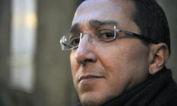 Faouzi Lamdaoui, chef de cabinet de François Hollande dans le dispositif de campagne de l?élection présidentielle de 2012, le 23 février 2012 au Mans