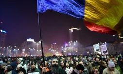 Des milliers de Roumains sont descendus dans la rue à Bucarest le 31 janvier 2017