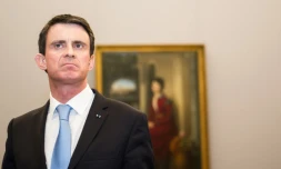 Le Premier ministre Manuel Valls visite la nouvelle pinacothÚque de Munich, le 12 février 2016