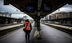 Un quai de la gare Lyon  Part-Dieu le 2 avril 2018
