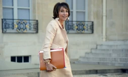 La ministre des Affaires sociales et de la Santé Marisol Touraine à la sortie du conseil des ministres le 23 septembre 2015 à l'Elysée à Paris