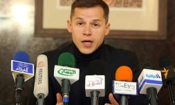 Boris Boillon, lors d'une conférence de presse à Bagdad, le 30 janvier 2011