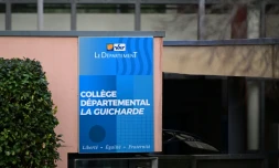 L'entrée du collége de La Guicharde, à Sanary-sur-Mer (Var) 3 février 20126