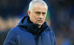 José Mourinho, l'entraßneur des Spurs de Tottenham, au stade Turf Moor de Burnley, dans le nord-ouest de l'Angleterre le 7 mars 2020.