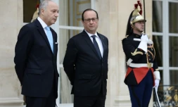 François Hollande à l'Elysée le 20 octobre 2015, avant sa visite à La Courneuve
