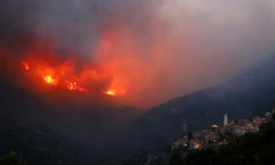 Des feux près du village de Palasca (Corse), le 22 octobre 2017