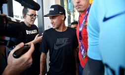 Neymar Jr, lors d'une opération commerciale à Miami, le 28 juillet 2017 