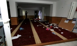 Une salle de prière dévastée à Ajaccio, le 25 décembre 2015