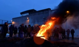 Rassemblement devant la prison de Nancy-Maxéville, le 25 janvier 2018
