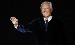 Giorgio Armani à la fashion week Printemps-Ete à Paris, le 23 janvier 2024