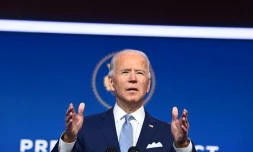 Joe Biden lors de la présentation des premiers grands noms de son futur gouvernement, le 24 novembre 2020 à Wilmington, dans le Delaware