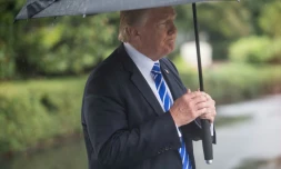 Donald Trump quitte la Maison Blanche à Washington pour le Nord Dakota le 6 septembre 2017