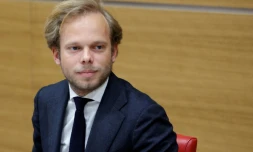 Le député UDR Charles Alloncle, le 8 avril 2026 à l'Assemblée nationale, à Paris