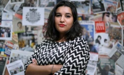 La nouvelle patronne du Bondy Blog Nassira El Moaddem, pose Ă Bondy, le 14 septembre 2016