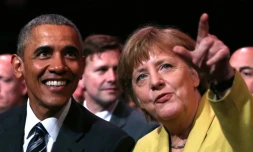 Barack Obama et Angela Merkel à Hanovre, le 24 avril 2016