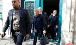 Marine Le Pen, le 28 avril 2017 à Paris