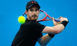Le tennisman britannique Andy Murray, lors d'un entraßnement à Brisbane, en Australie, le 31 décembre 2017
