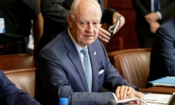 L'émissaire de l'ONU pour la Syrie, Staffan de Mistura à genève le 11 septembre 2018