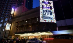 Le Walter Kerr Theatre de Broadway, à New York, où se produit Bruce Springsteen, pris en photo le 3 octobre 2017 
