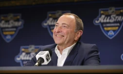 Commissioner Gary Bettman said the NHL will resume the 2019-20 season by going straight into a conference-based 24 team playoff format