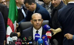 Abdelghani Zaalane, directeur de campagne du candidat Abdelaziz Bouteflika qui a déposé la candidature du président sortant au Conseil constitutionnel le 3 mars 2019 à Alger