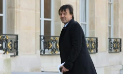 Le ministre de la Transition écologique Nicolas Hulot à l'Elysdée, le 22 février 2018 à Paris