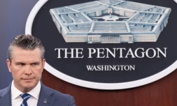 Pete Hegseth lors d'une conférence de presse au Pentagone le 16 avril 2026