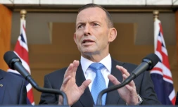 Le Premier ministre australien Tony Abbott Ă Canberra le 9 septembre 2015