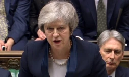 La Première ministre britannique Theresa May devant les députés, le 15 janvier 2019 à Londres